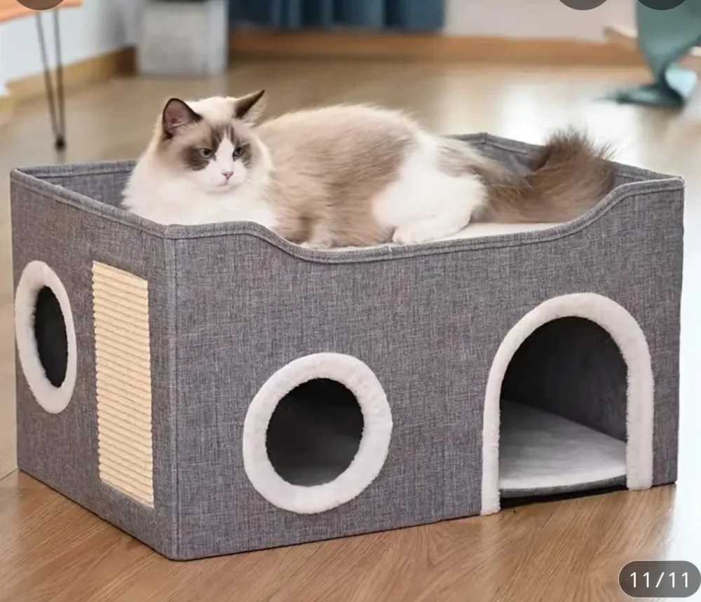 Gray Cat Bed